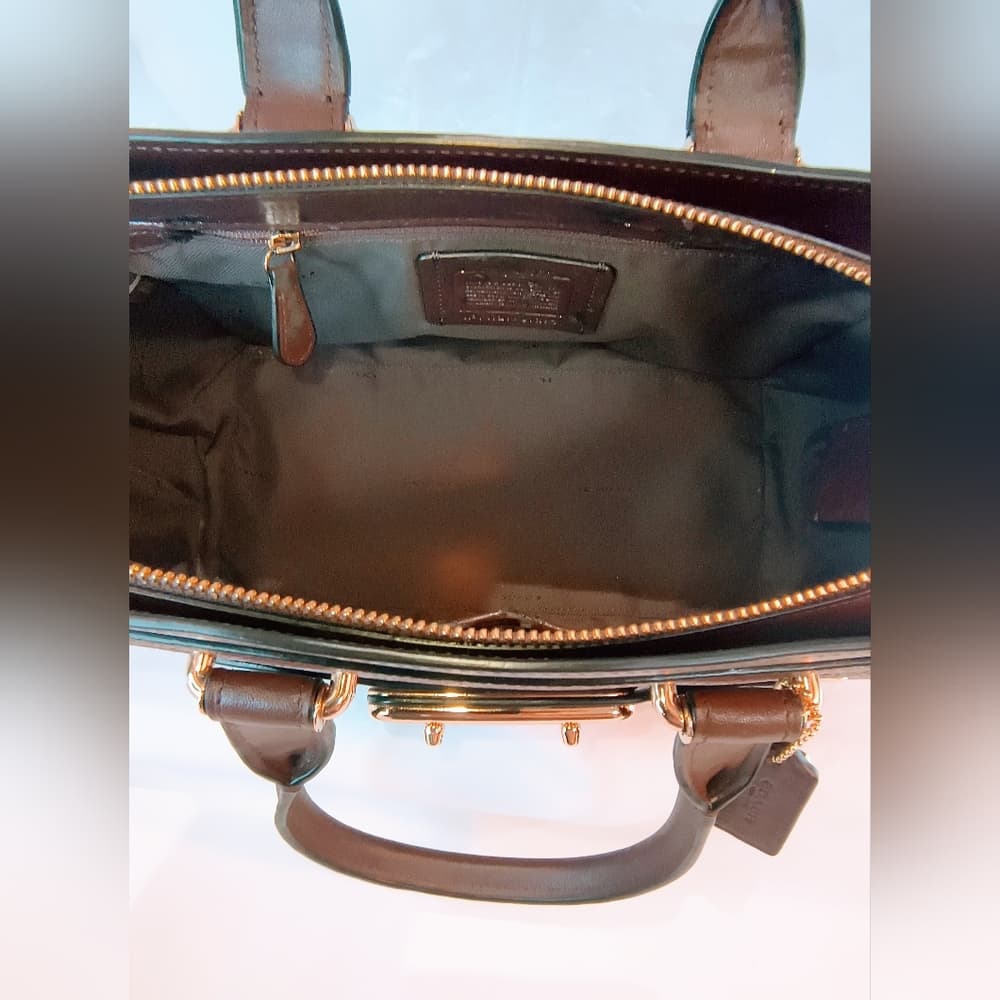 COACH Swagger 27 Carryall Handbag in Oxblood Pebble Leather, Style 87295 - Thumbnail 9