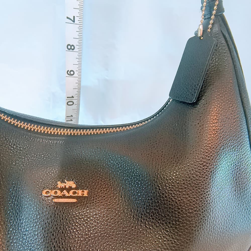 COACH 2017 Black Pebbled Leather Harley Hobo Bag, F38250 - Thumbnail 12