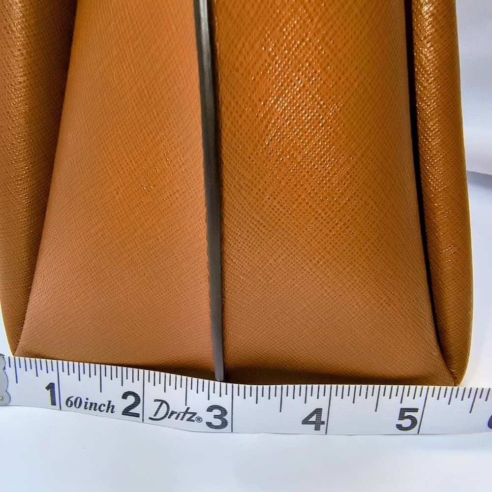MICHAEL KORS Rochelle Satchel in Cognac Saffino Leather with Gold-toned Hardware - Thumbnail 15