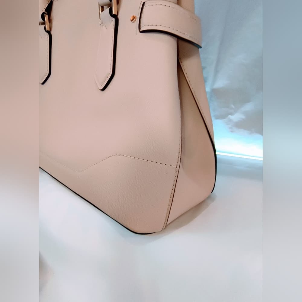 MICHAEL KORS Light Pink Lynn Saffiano Leather Satchel Bag - Thumbnail 4