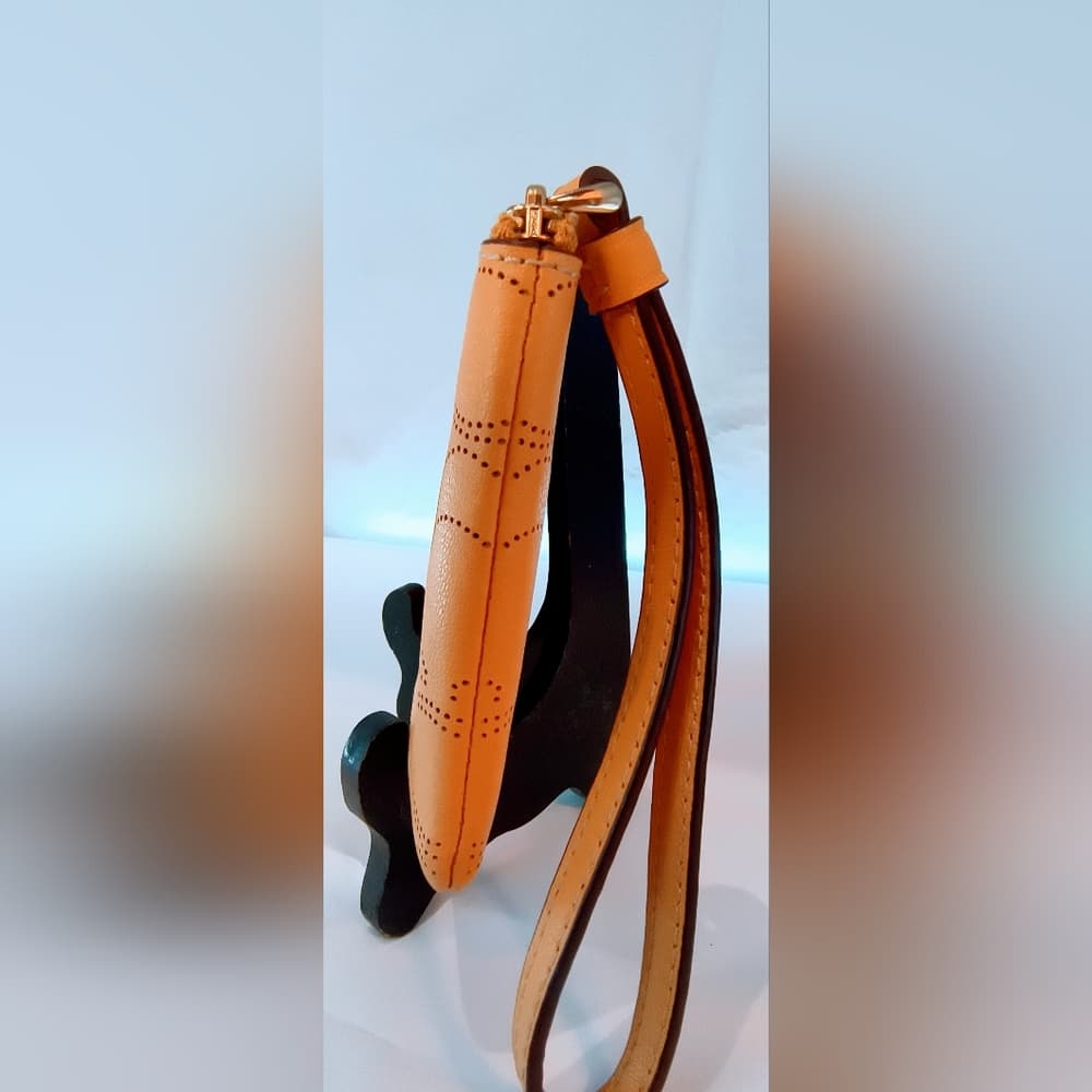 NWOT COACH Perforated Leather Corner Zip Wristlet in Honey/Tan Color - Thumbnail 3