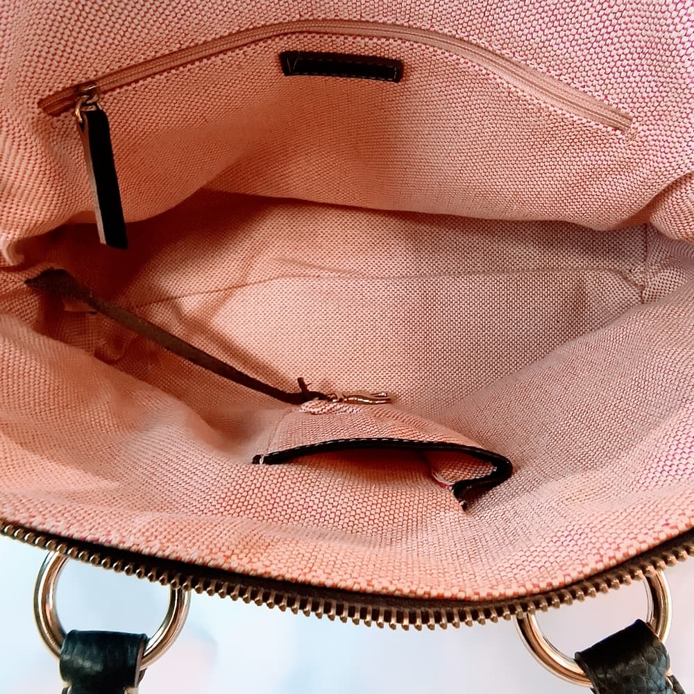 DOONEY & BOURKE Vintage (early 2000s) Signature DB Monogram Canvas Domed Satchel - Thumbnail 8