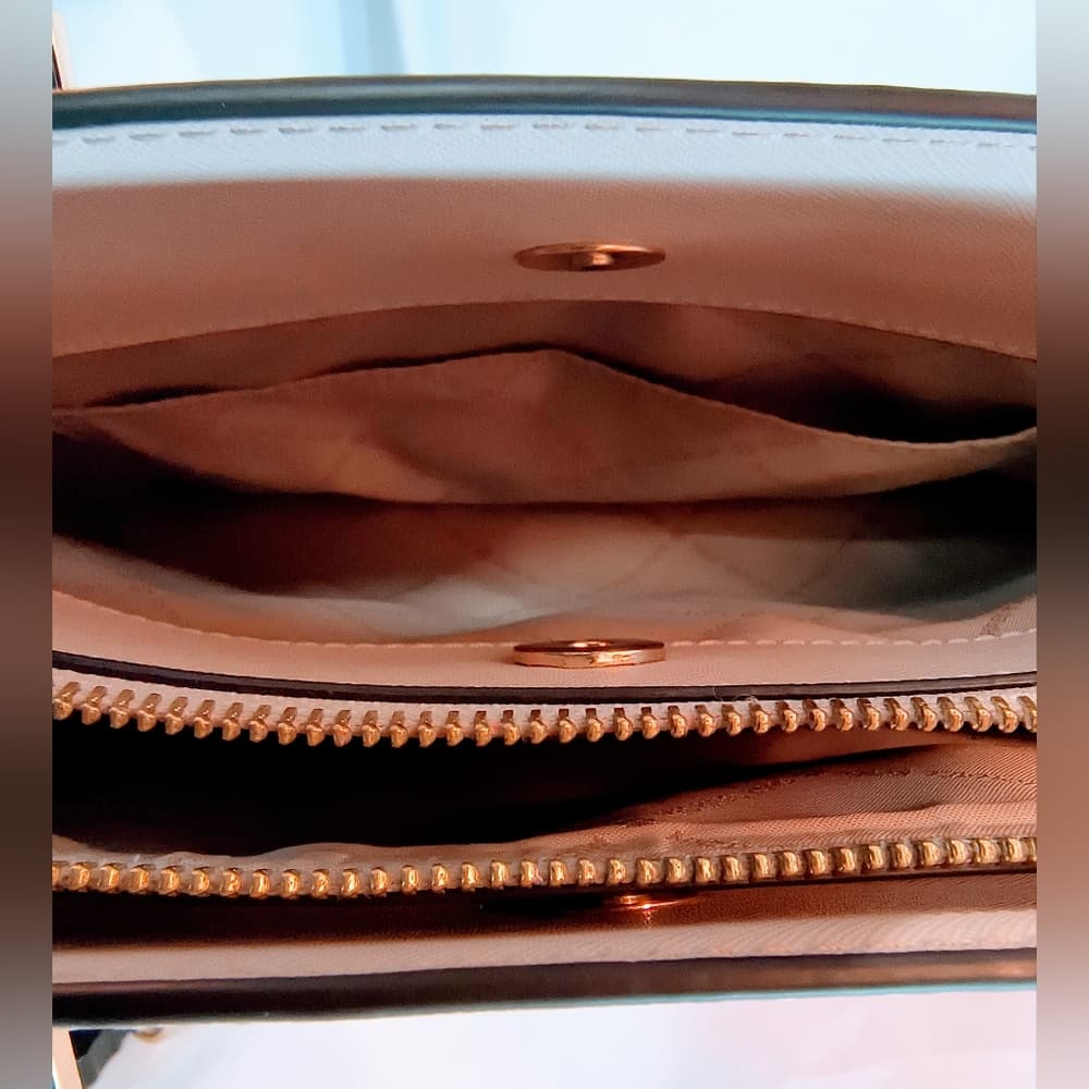 MICHAEL KORS Light Pink Lynn Saffiano Leather Satchel Bag - Thumbnail 12