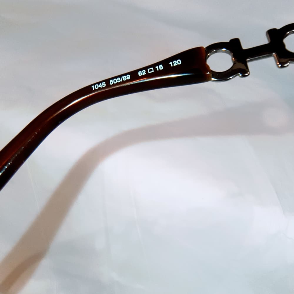 FERRAGAMO - Salvatore Ferragamo Brown Sunglasses with Muted Silver Frames & Case - Thumbnail 3