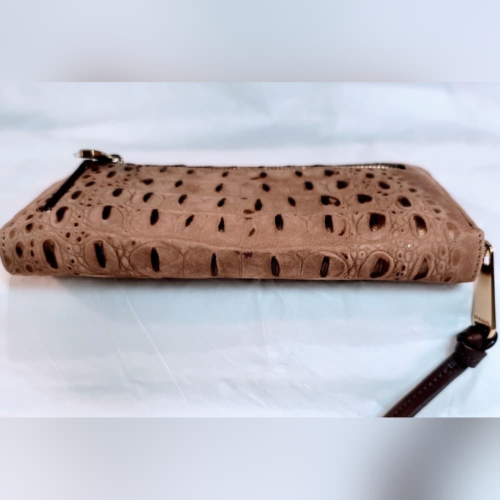 BRAHMIN New Croc Embossed Wallet in Tan - Thumbnail 3