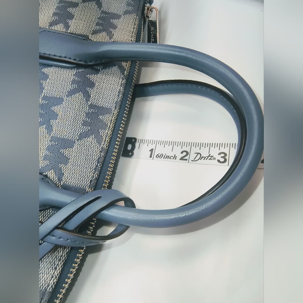 MICHAEL KORS Hyde Small Canvas & Leather Satchel / Crossbody in Denium Blue - Thumbnail 15