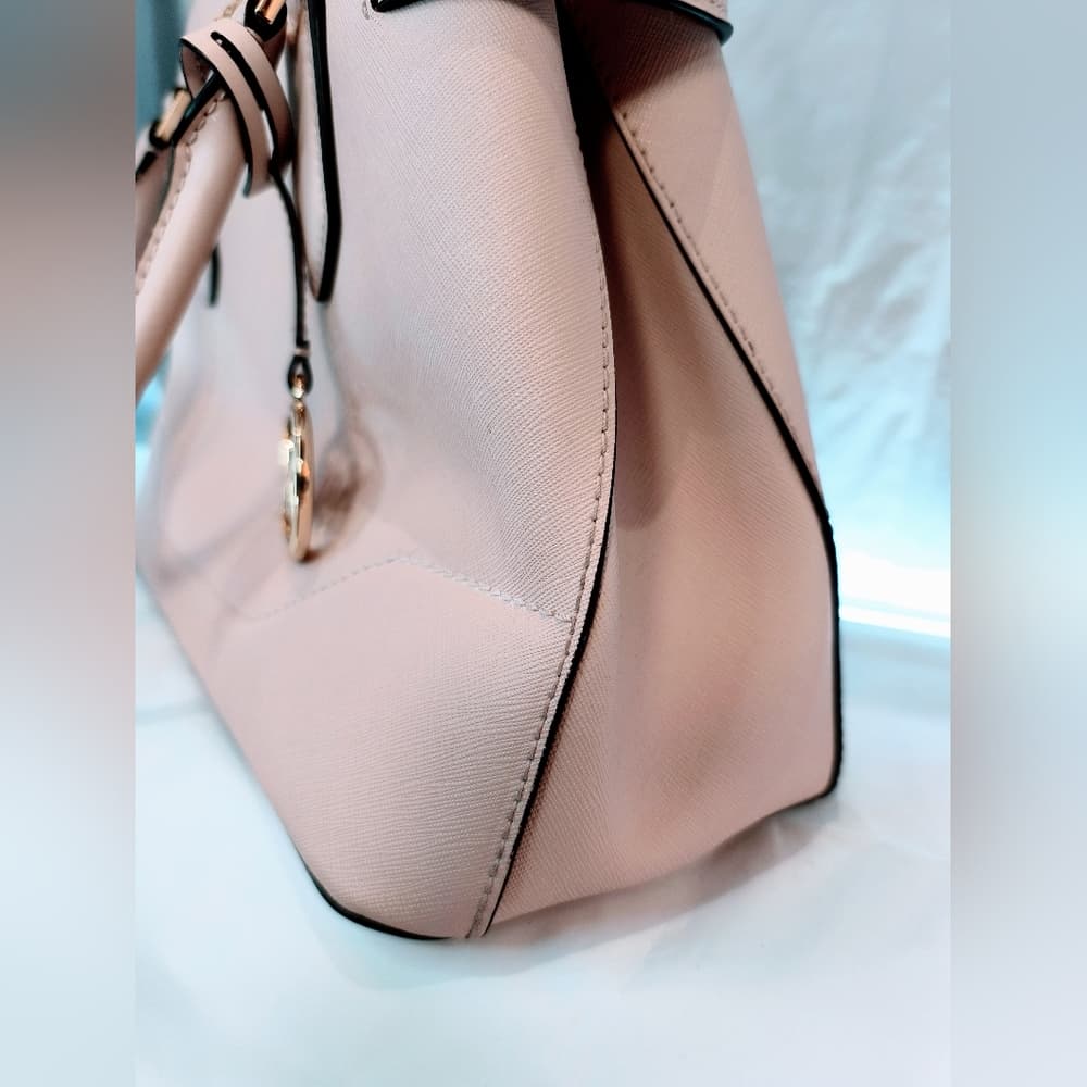 MICHAEL KORS Light Pink Lynn Saffiano Leather Satchel Bag - Thumbnail 2