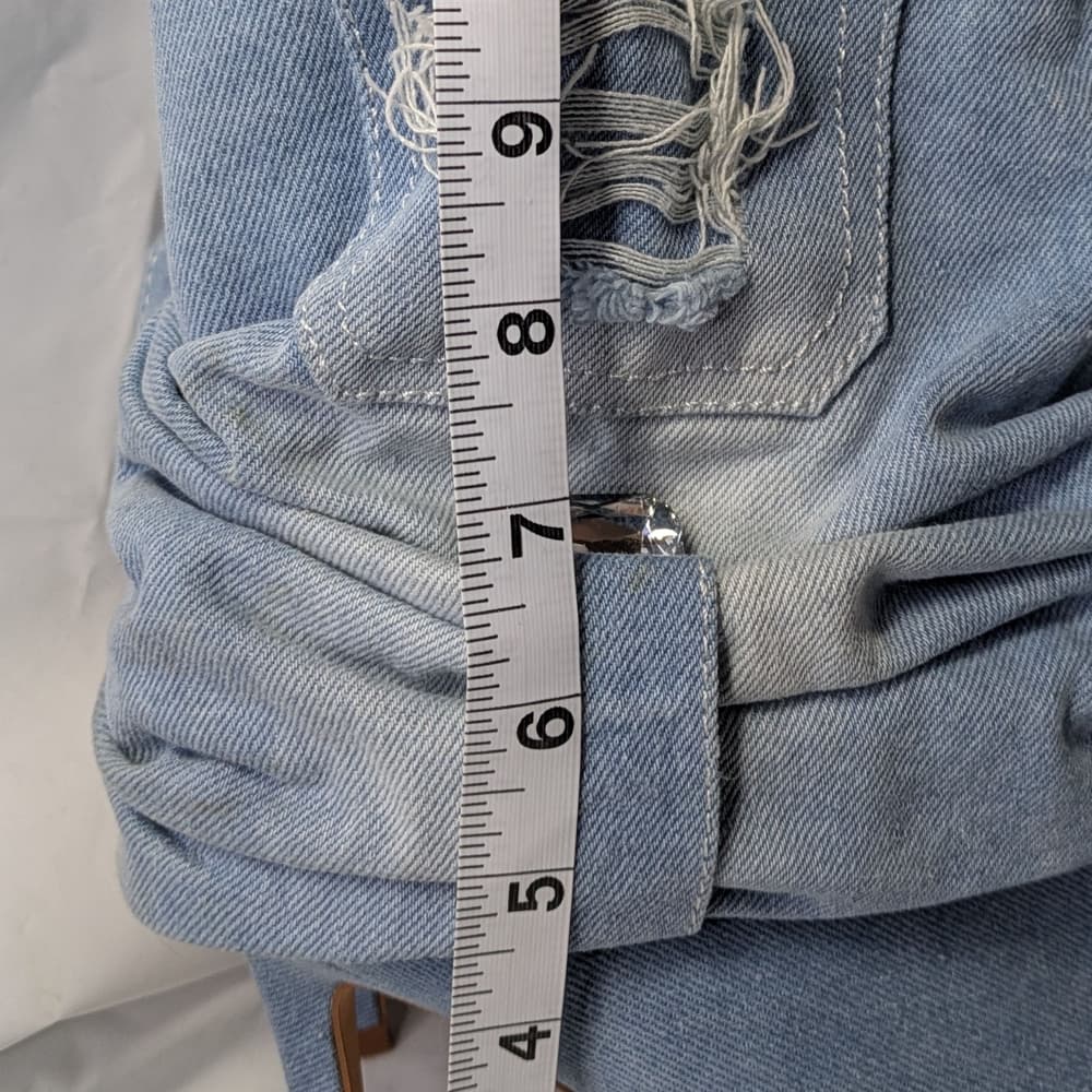 AZALEA WANG Denim Blue Women's Heeled Boots, Size 7.5 - Thumbnail 13
