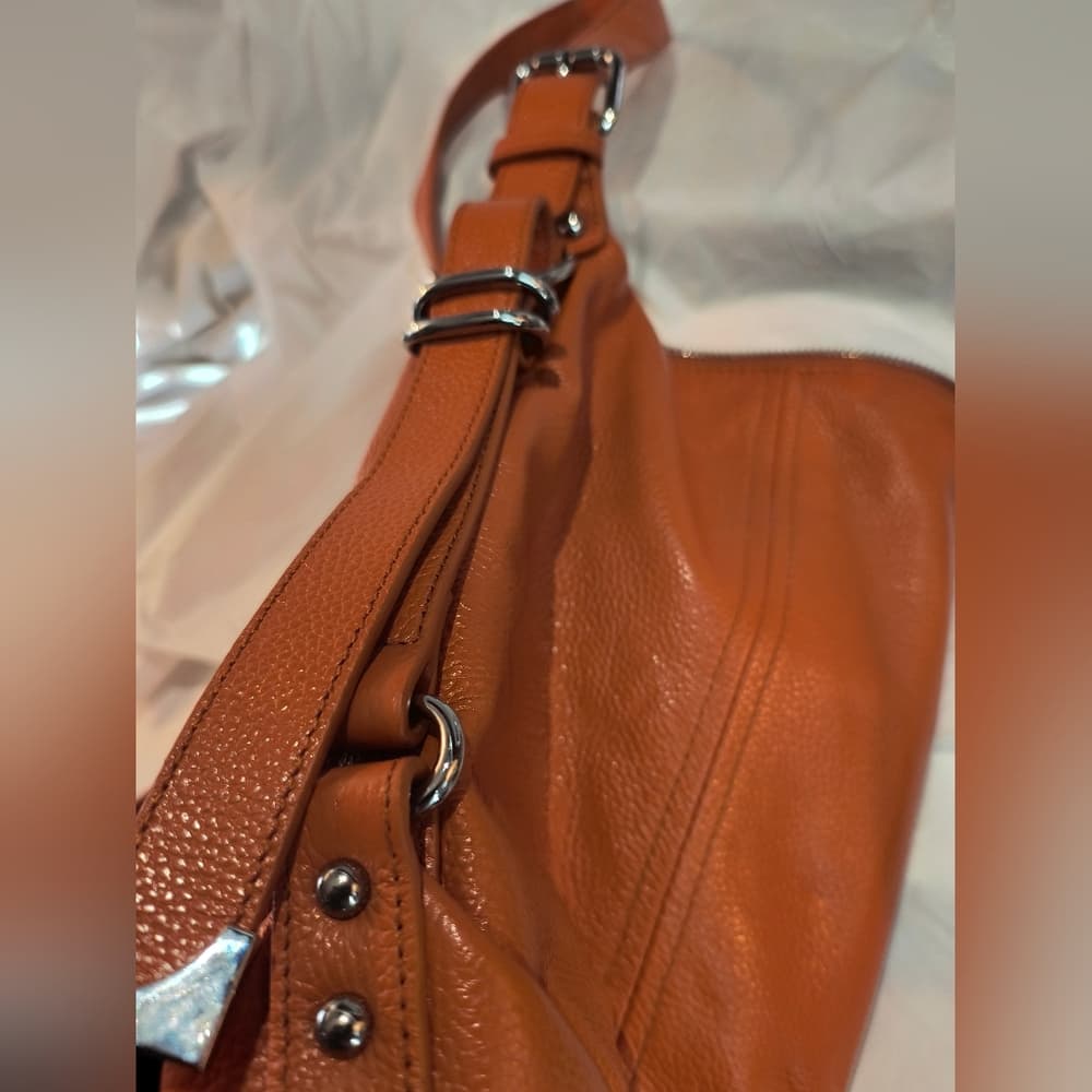 HESHE Elegant Brown Leather Shoulder Bag - Thumbnail 13