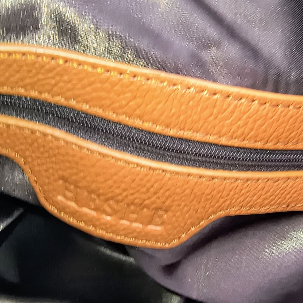 HESHE Elegant Brown Leather Shoulder Bag - Thumbnail 11