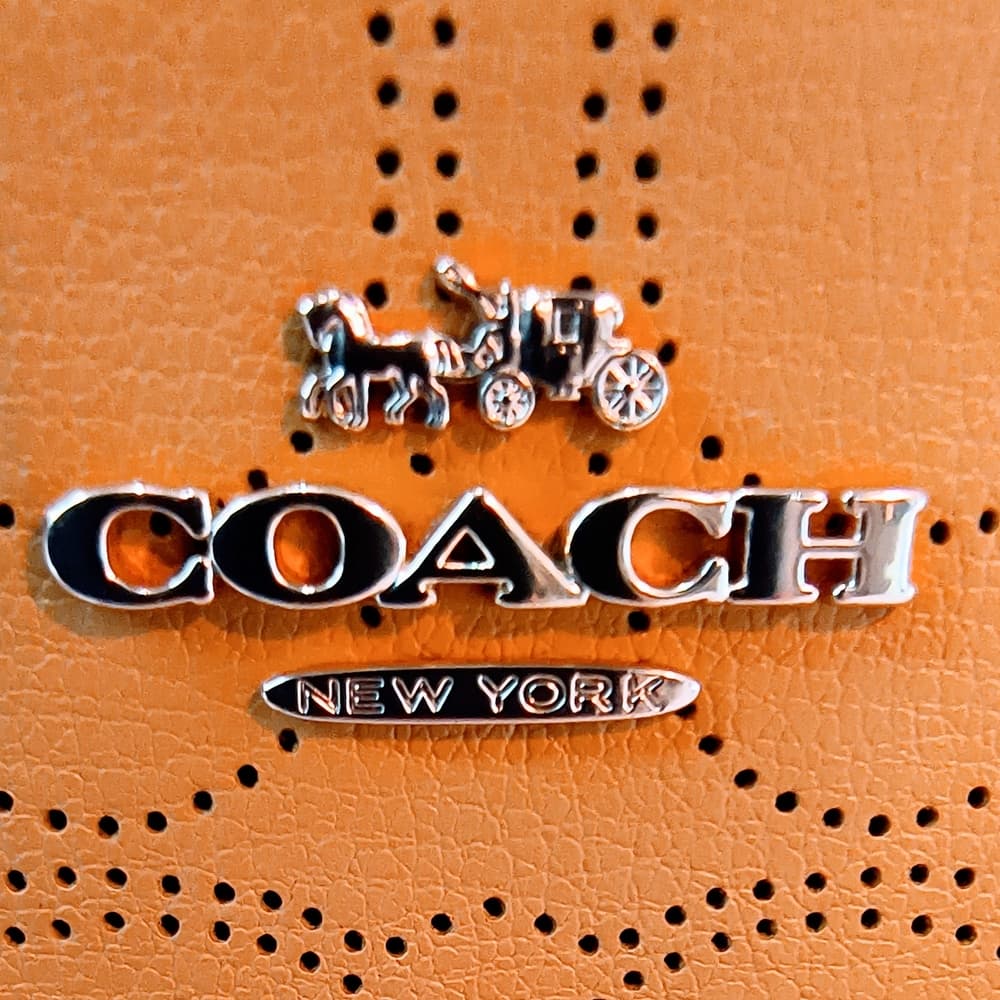 NWOT COACH Perforated Leather Corner Zip Wristlet in Honey/Tan Color - Thumbnail 10