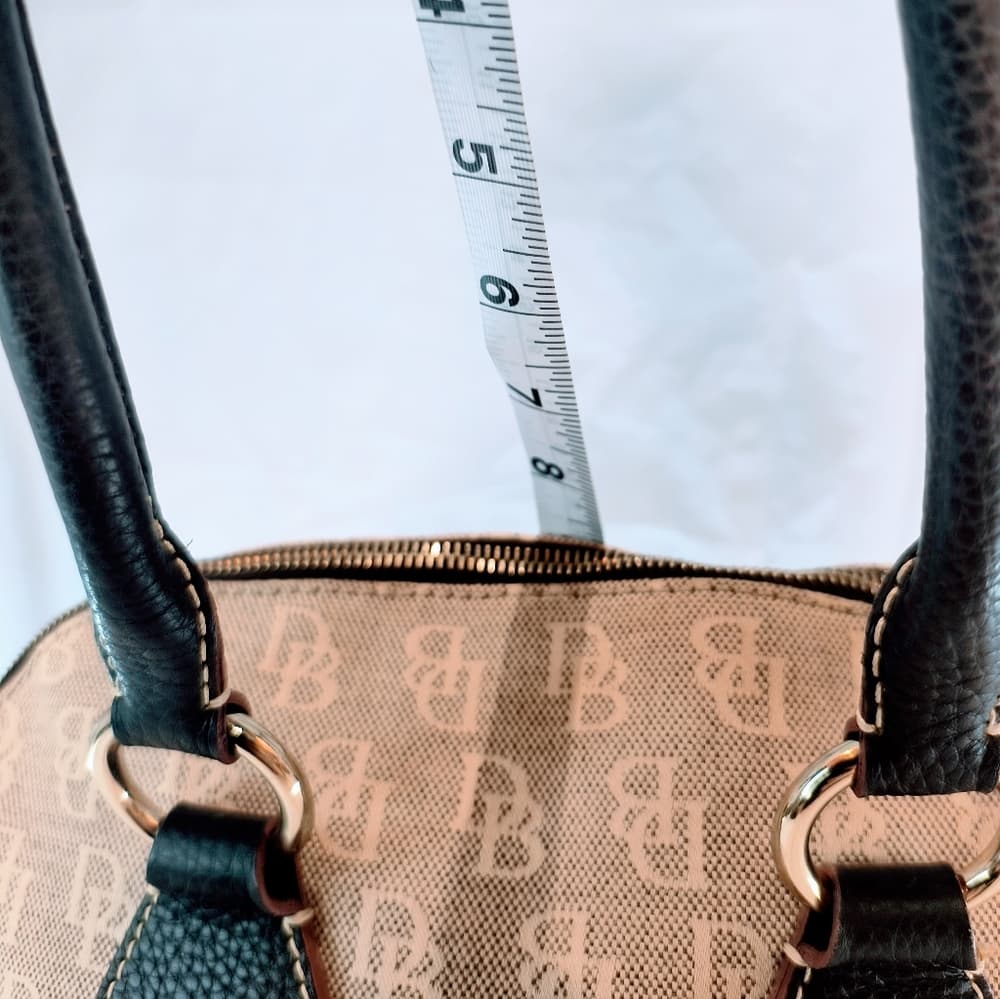 DOONEY & BOURKE Vintage (early 2000s) Signature DB Monogram Canvas Domed Satchel - Thumbnail 13