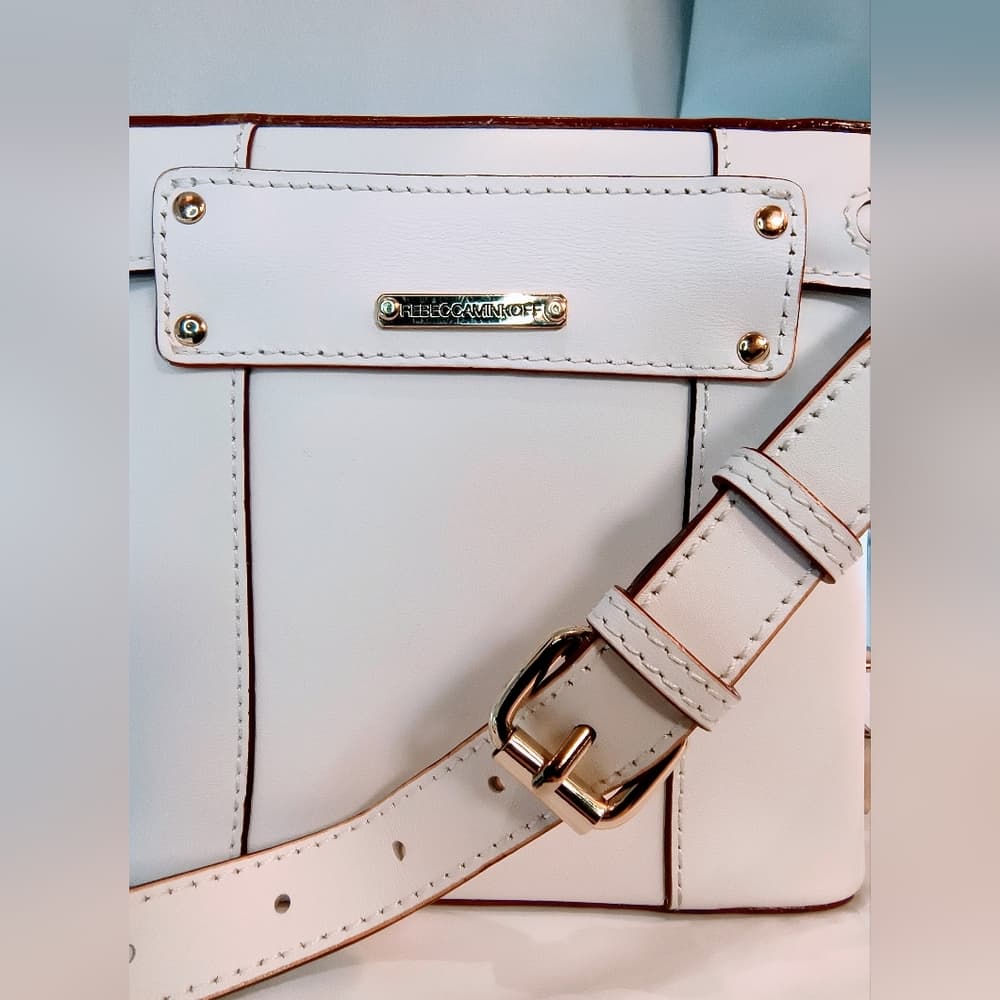 NWT REBECCA MINKOFF (New) Craig Leather Camera Case Crossbody Bag in White - Thumbnail 8