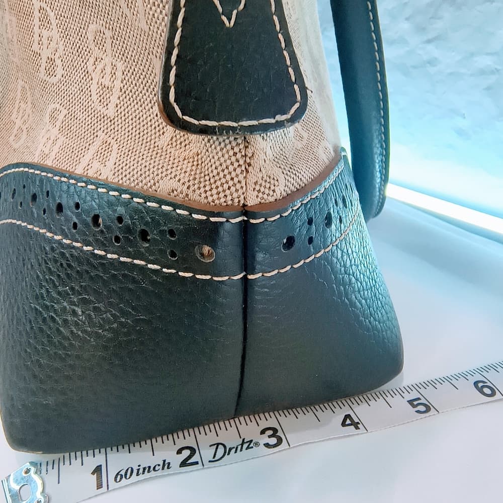 DOONEY & BOURKE Vintage (early 2000s) Signature DB Monogram Canvas Domed Satchel - Thumbnail 12