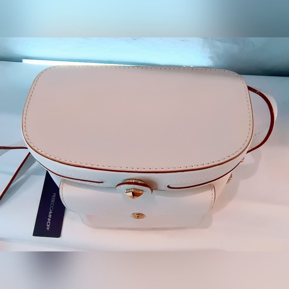 NWT REBECCA MINKOFF (New) Craig Leather Camera Case Crossbody Bag in White - Thumbnail 6