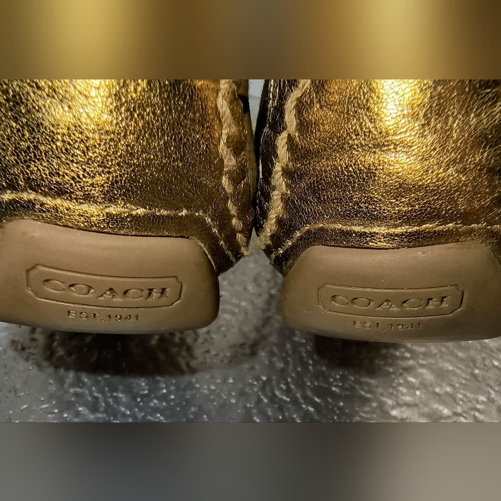 COACH Sheela Canvas Flat Loafers with Signature Monogram with Gold-toned Trim - Thumbnail 7