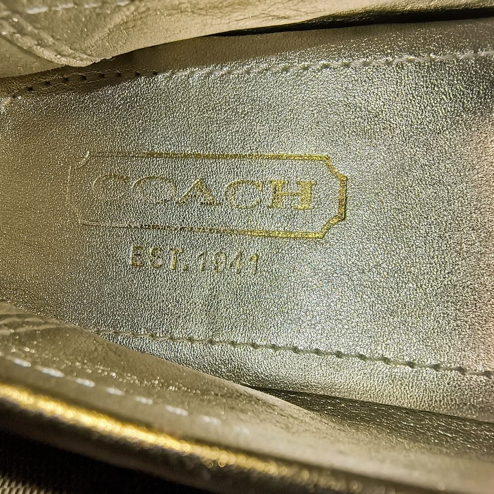 COACH Sheela Canvas Flat Loafers with Signature Monogram with Gold-toned Trim - Thumbnail 2