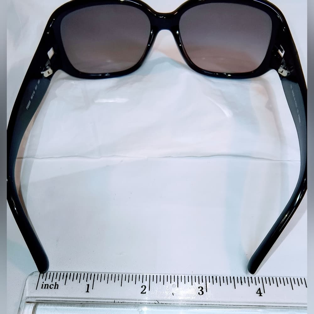 FENDI Black Sunglasses with Silver Accents - Thumbnail 9