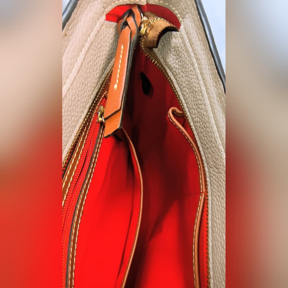 DOONEY BOURKE Oyster/Taupe Pebble Grain Small Lexington Leather Tote (NWOT) - Thumbnail 10