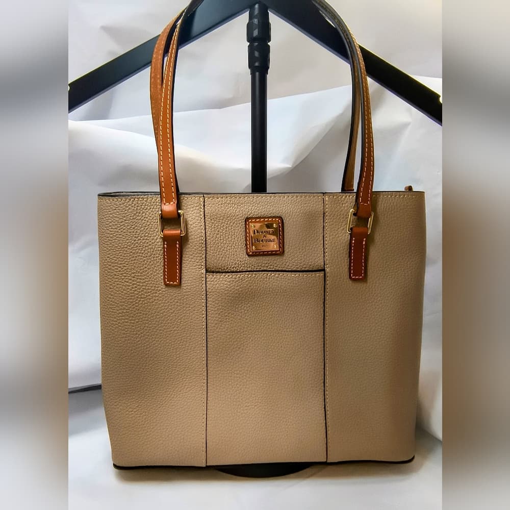 DOONEY BOURKE Oyster/Taupe Pebble Grain Small Lexington Leather Tote (NWOT)