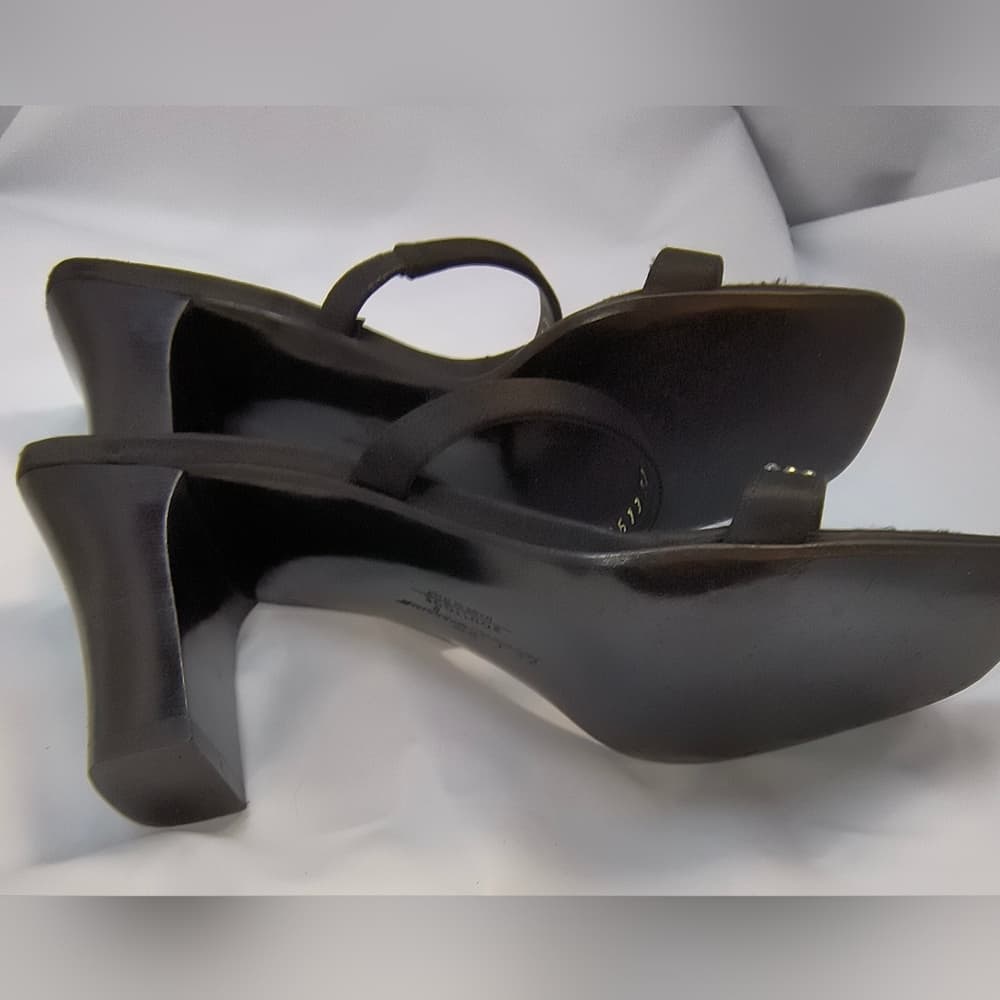 FERRAGAMO - Salvatore Ferragamo Satin & Crystal-Embellished Block Heel Sandals - Thumbnail 6