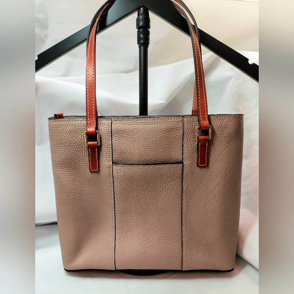 DOONEY BOURKE Oyster/Taupe Pebble Grain Small Lexington Leather Tote (NWOT) - Thumbnail 2