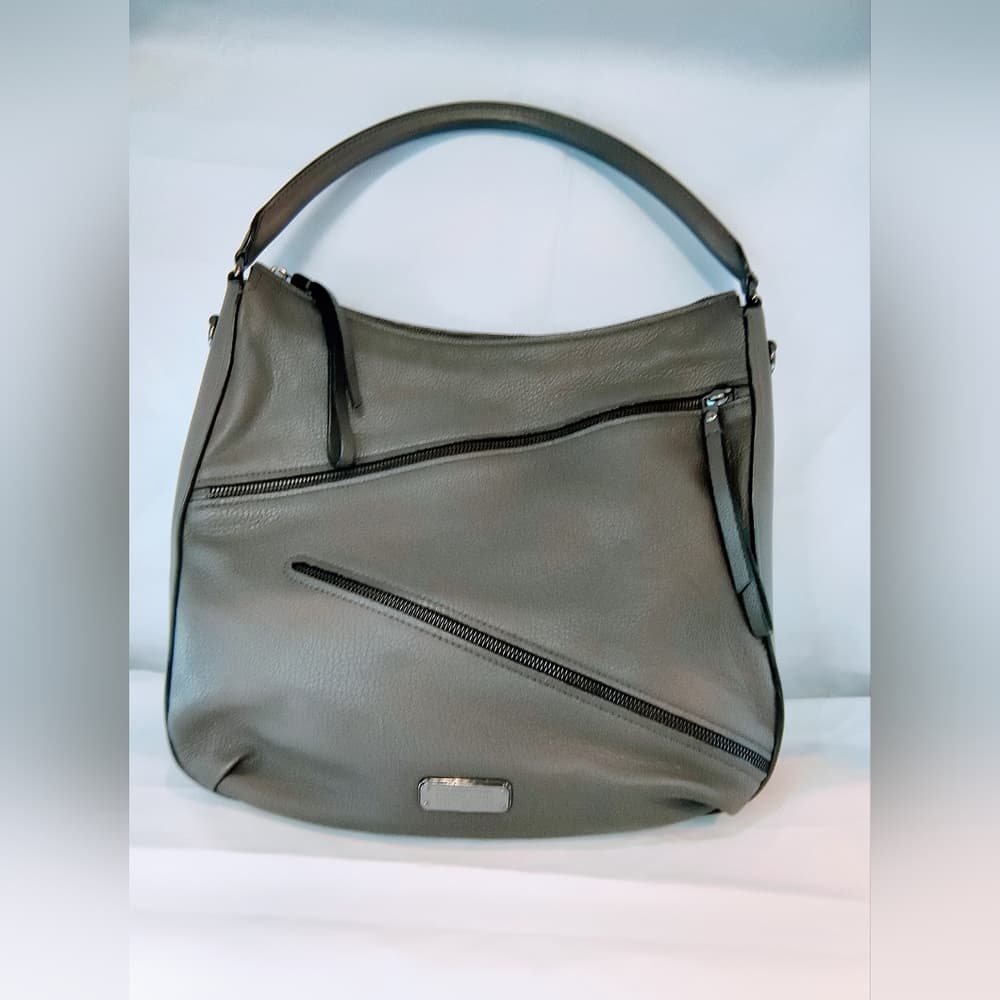 MARC JACOBS Serpentine Hobo Bag in Grey Leather - Thumbnail 17