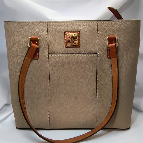 DOONEY BOURKE Oyster/Taupe Pebble Grain Small Lexington Leather Tote (NWOT) - Thumbnail 17