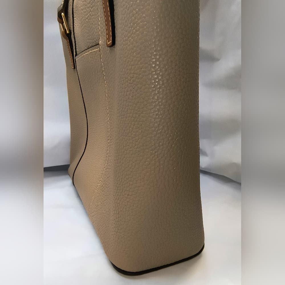 DOONEY BOURKE Oyster/Taupe Pebble Grain Small Lexington Leather Tote (NWOT) - Thumbnail 3