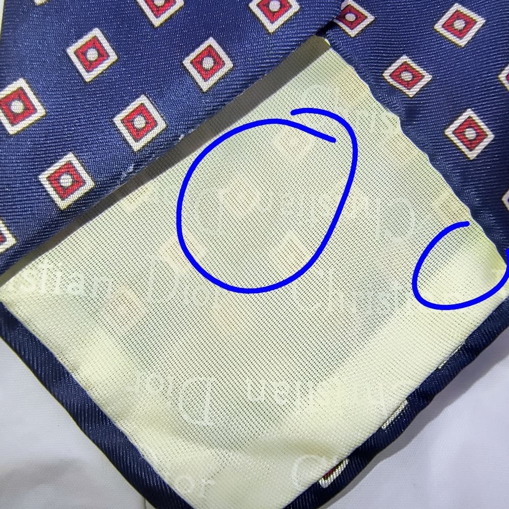 Christian Dior Elegant Blue Geometric Patterned Tie - Thumbnail 4