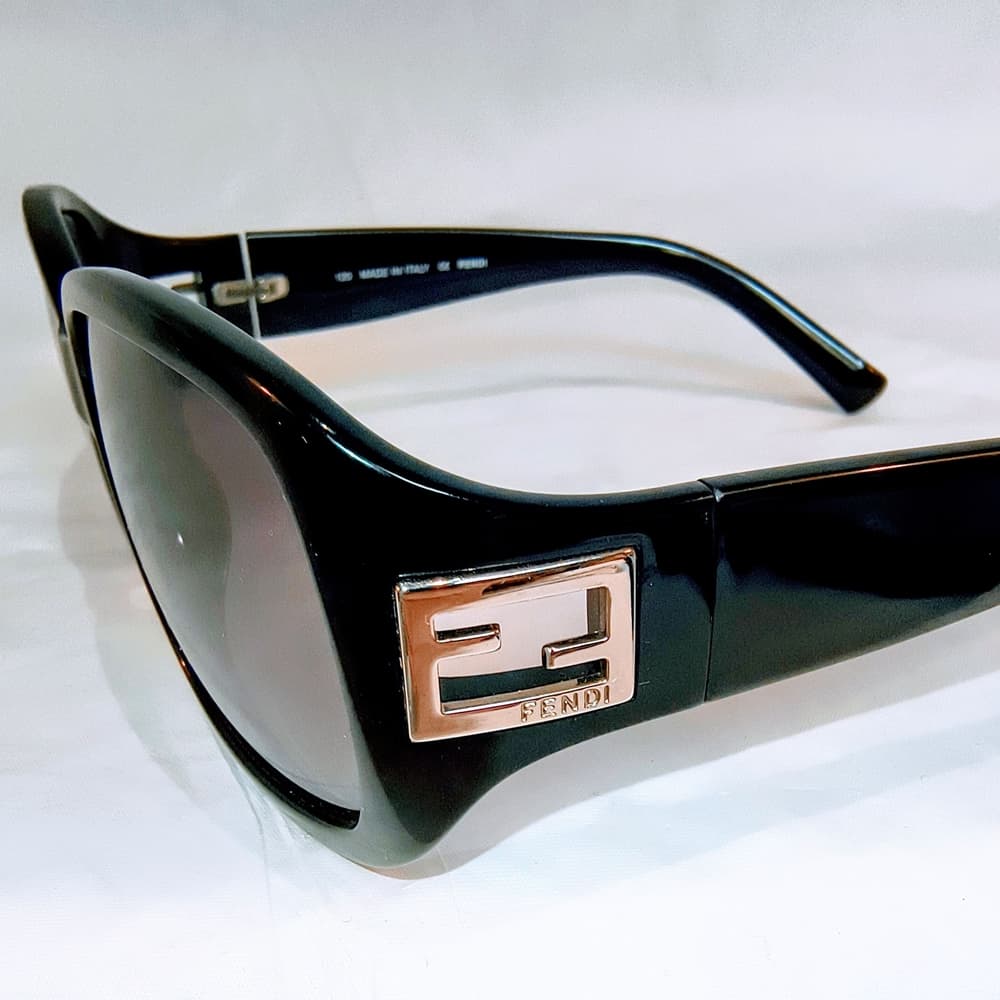 FENDI Black Sunglasses with Silver Accents - Thumbnail 4