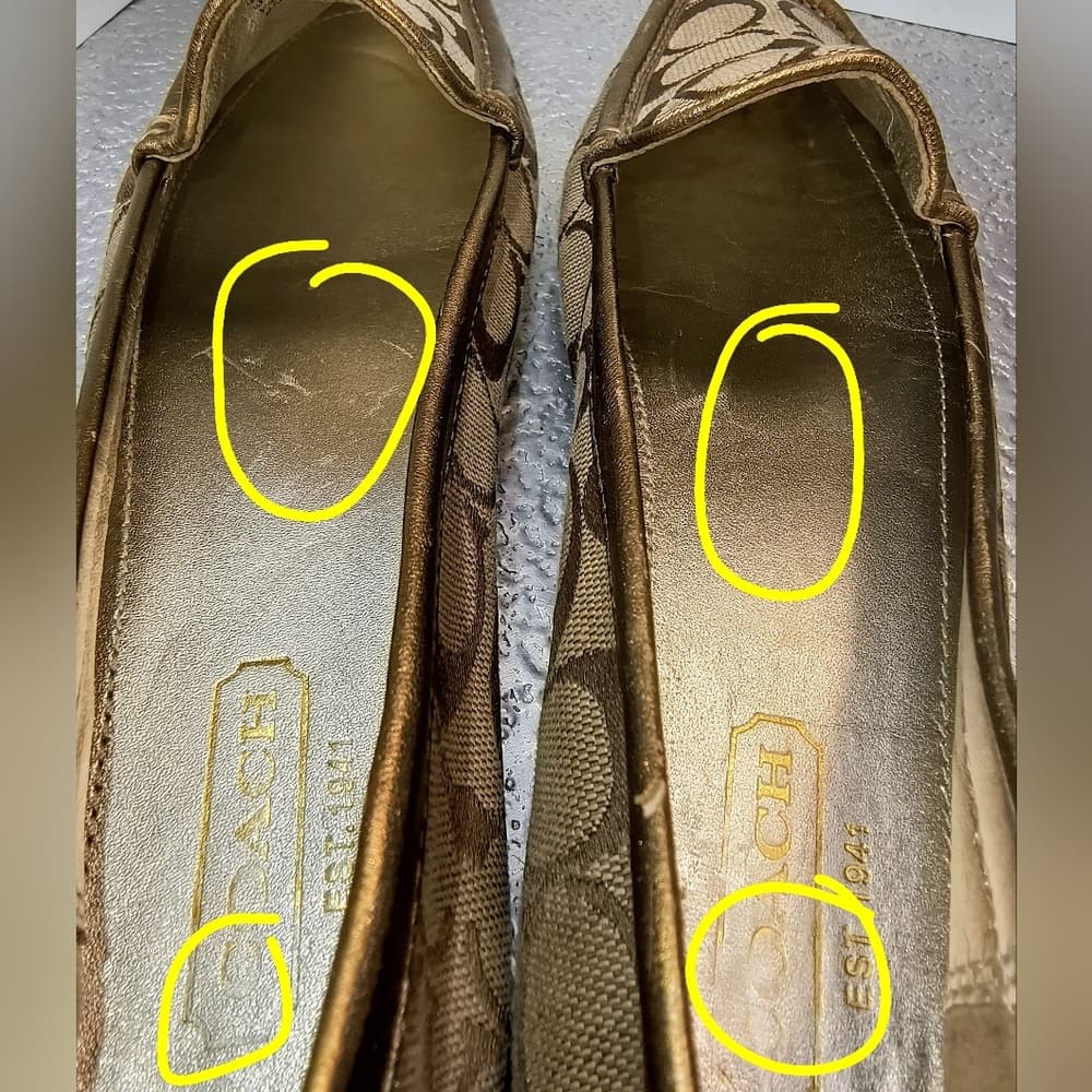 COACH Sheela Canvas Flat Loafers with Signature Monogram with Gold-toned Trim - Thumbnail 10