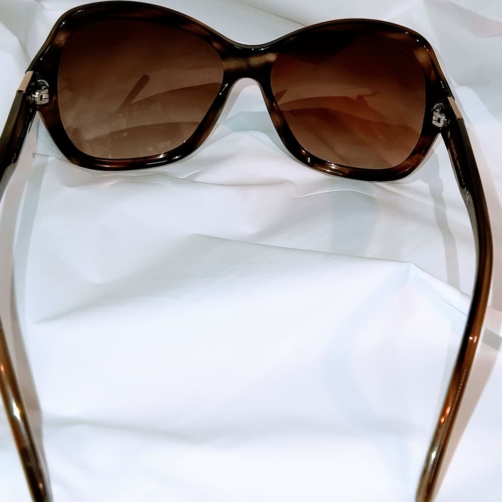 VERSACE Women's Tortoiseshell Sunglasses with Gold & Rhinestone Accents - Thumbnail 6
