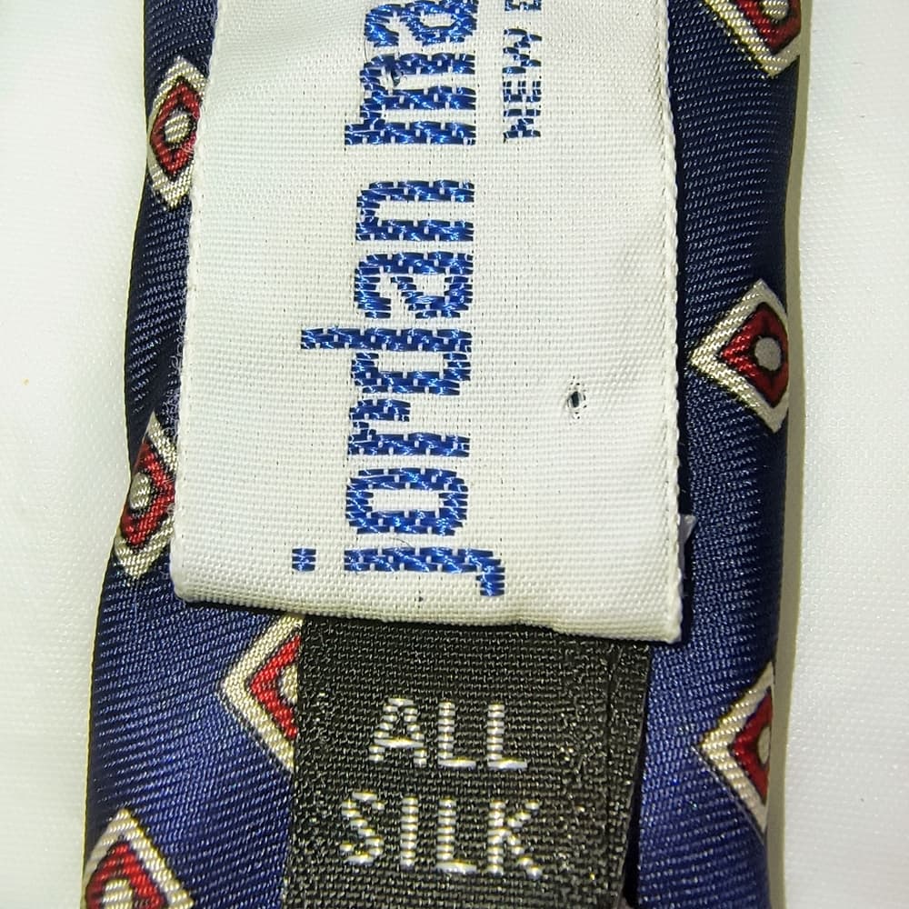 Christian Dior Elegant Blue Geometric Patterned Tie - Thumbnail 3
