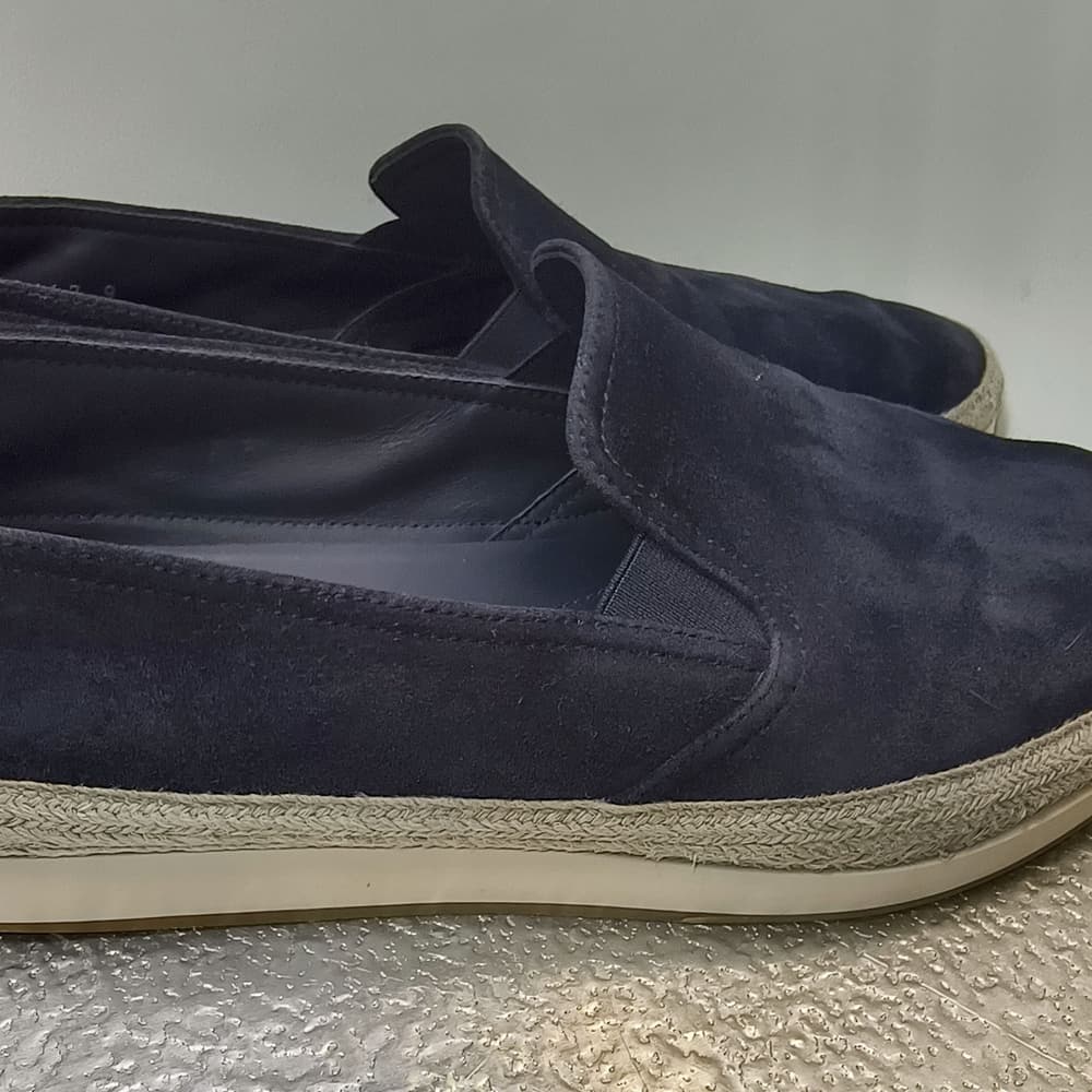 PRADA Men's Navy Blue Suede Espadrille Slip On Sneakers, Size 9 - Thumbnail 8