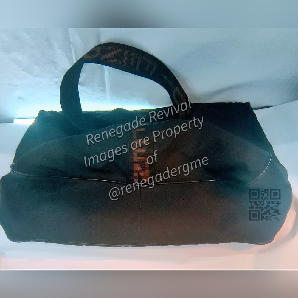 FENDI Vintage Black Nylon Tote Carryall - Thumbnail 6