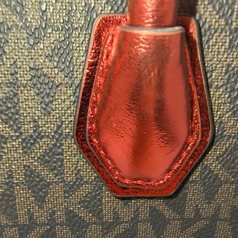 MICHAEL KORS Mercer Extra-Small Signature Logo Crossbody Bag in Metallic Red - Thumbnail 15
