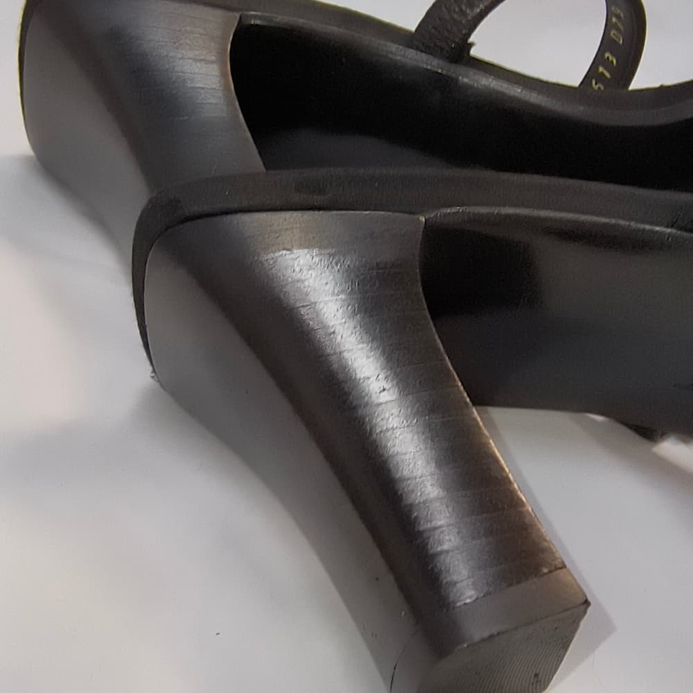 FERRAGAMO - Salvatore Ferragamo Satin & Crystal-Embellished Block Heel Sandals - Thumbnail 7