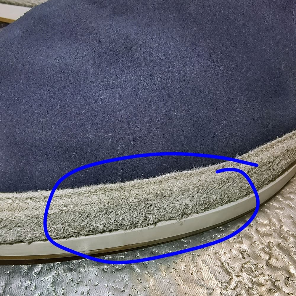 PRADA Men's Navy Blue Suede Espadrille Slip On Sneakers, Size 9 - Thumbnail 6