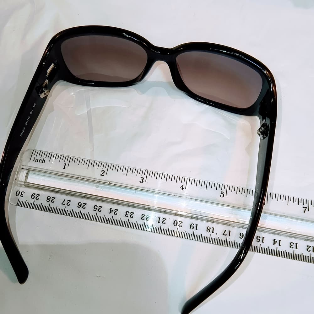 FENDI Black Sunglasses with Silver Accents - Thumbnail 8