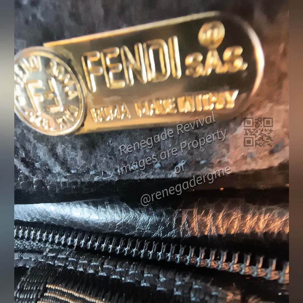 FENDI Vintage Black Nylon Tote Carryall - Thumbnail 11