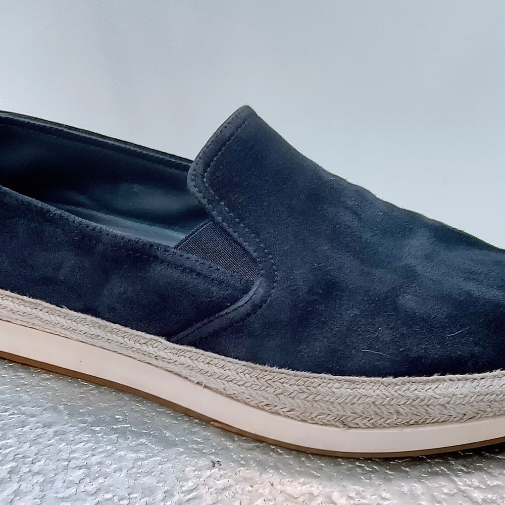 PRADA Men's Navy Blue Suede Espadrille Slip On Sneakers, Size 9 - Thumbnail 13