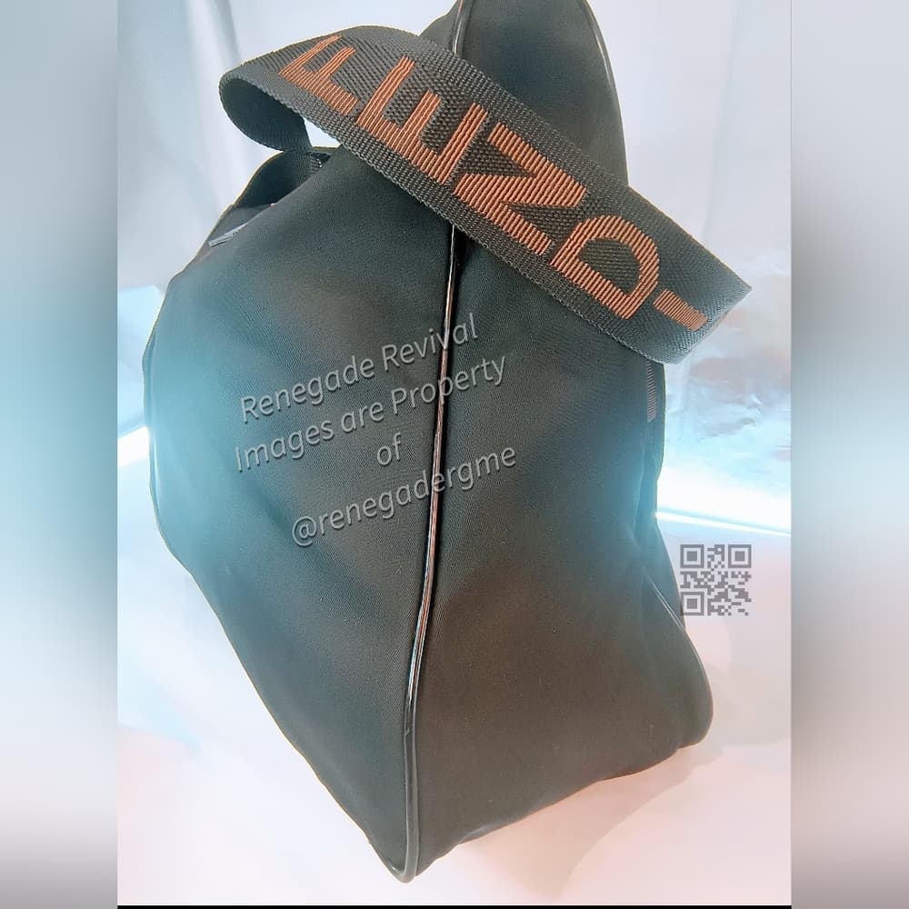 FENDI Vintage Black Nylon Tote Carryall - Thumbnail 3