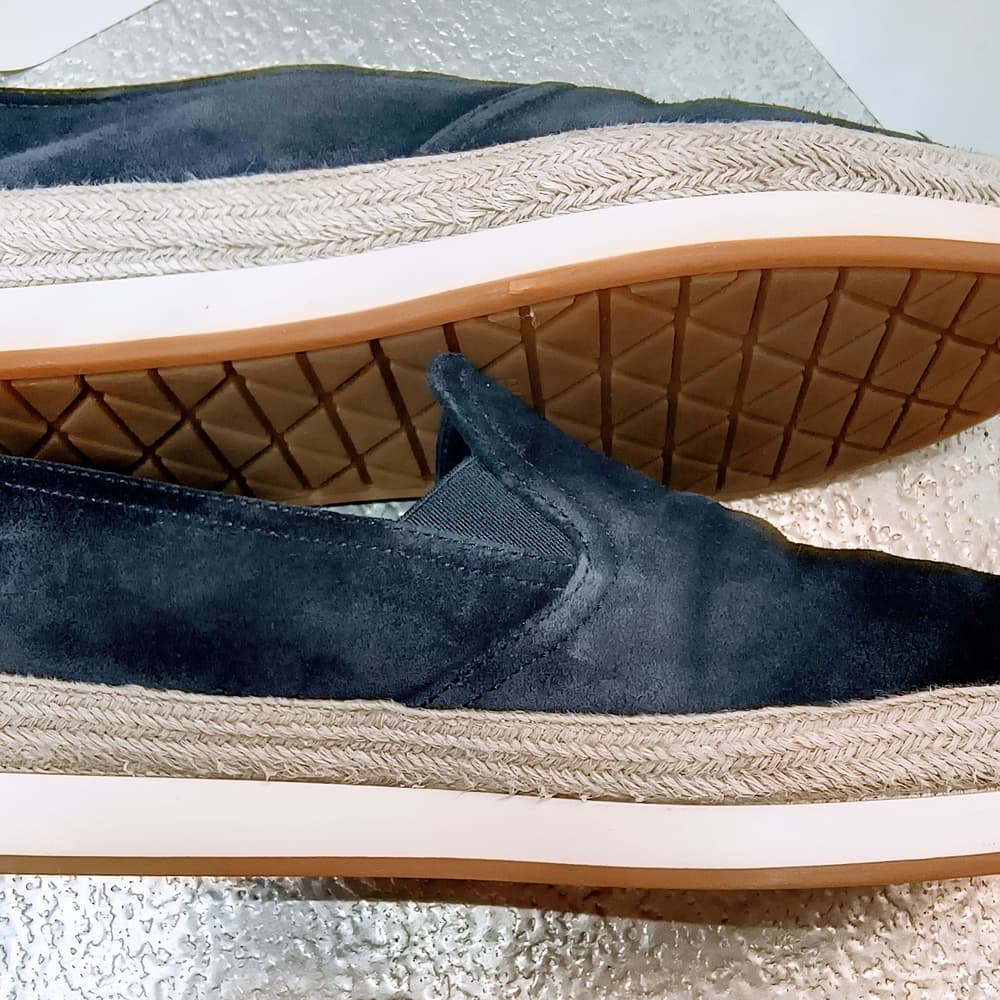 PRADA Men's Navy Blue Suede Espadrille Slip On Sneakers, Size 9 - Thumbnail 7