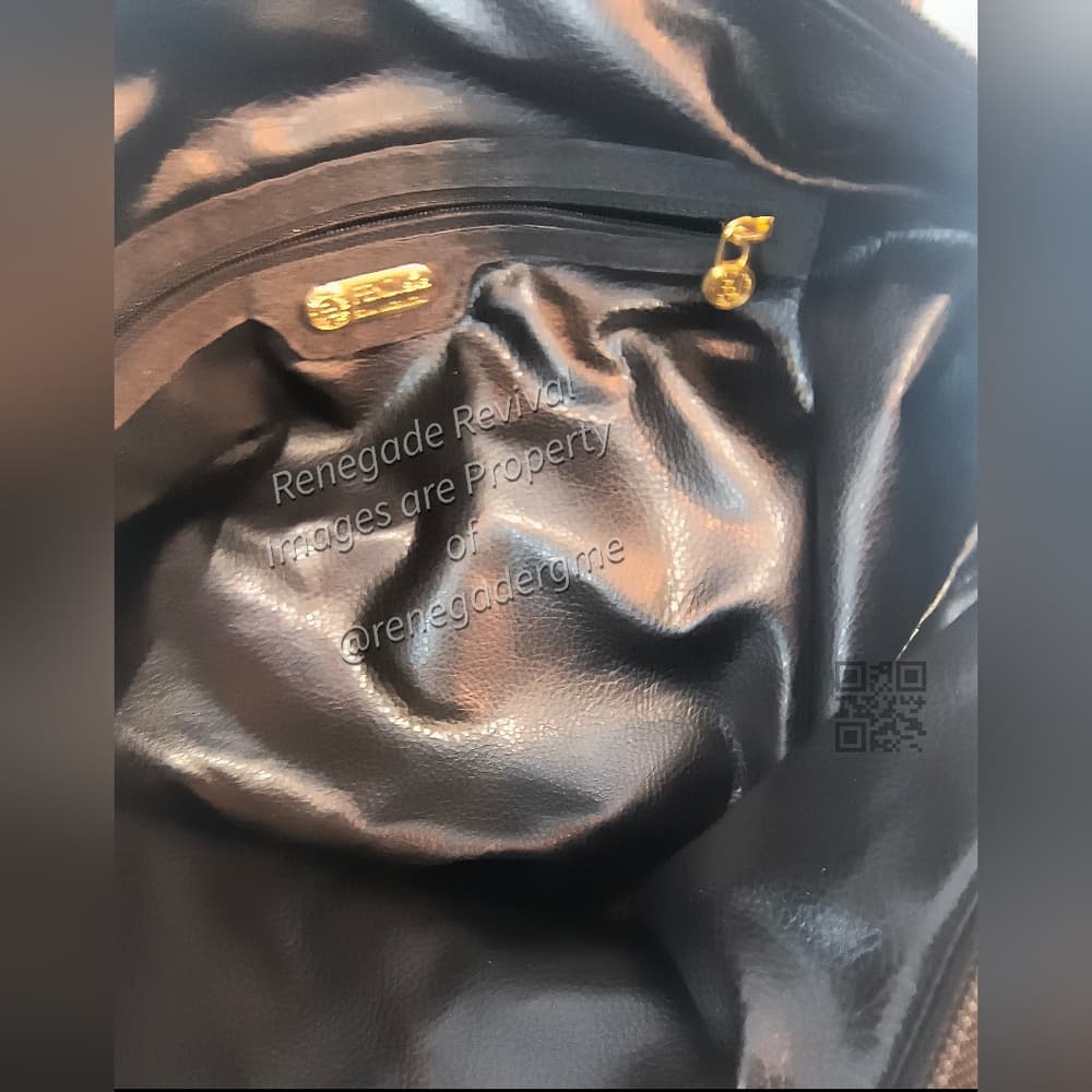 FENDI Vintage Black Nylon Tote Carryall - Thumbnail 10