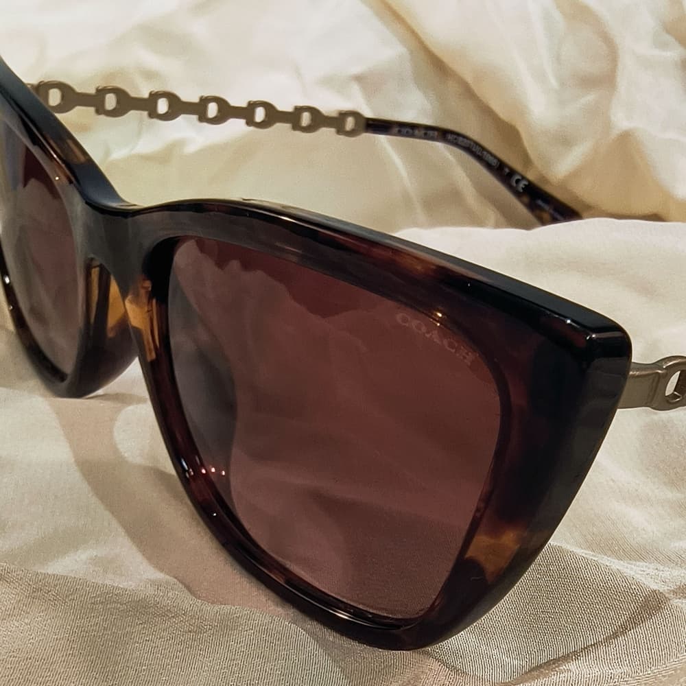 COACH Havana Brown Gradient Cat-Eyes Sunglasses (HC8257U) with Gunmetal Accents - Thumbnail 4