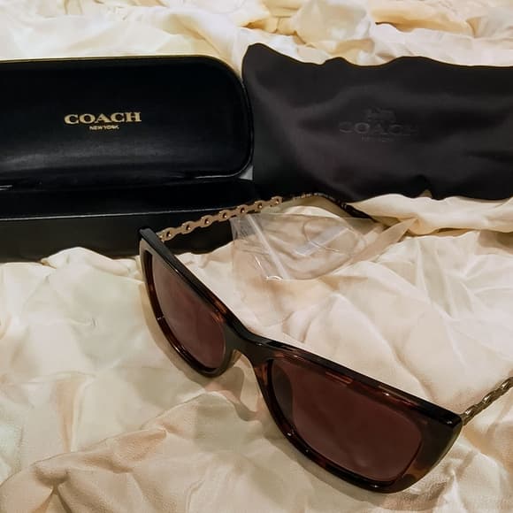 COACH Havana Brown Gradient Cat-Eyes Sunglasses (HC8257U) with Gunmetal Accents - Thumbnail 16