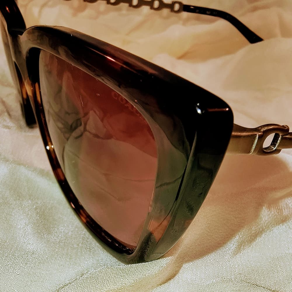 COACH Havana Brown Gradient Cat-Eyes Sunglasses (HC8257U) with Gunmetal Accents - Thumbnail 9