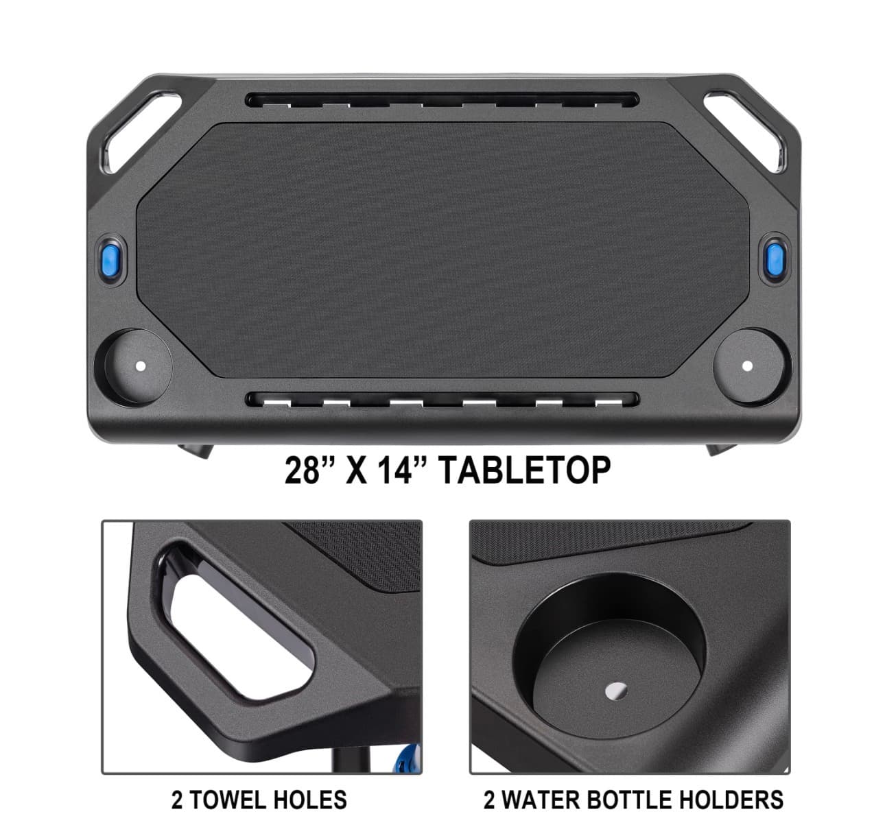 VIVO Adjustable Mobile Laptop Desk Stand with Wheels - Thumbnail 3
