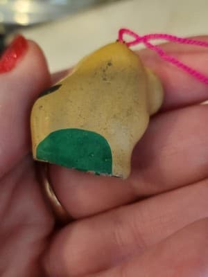 Hand Painted Ceramic Figurine Bull Hanging Ornament Mexico Folk Art - Thumbnail 6